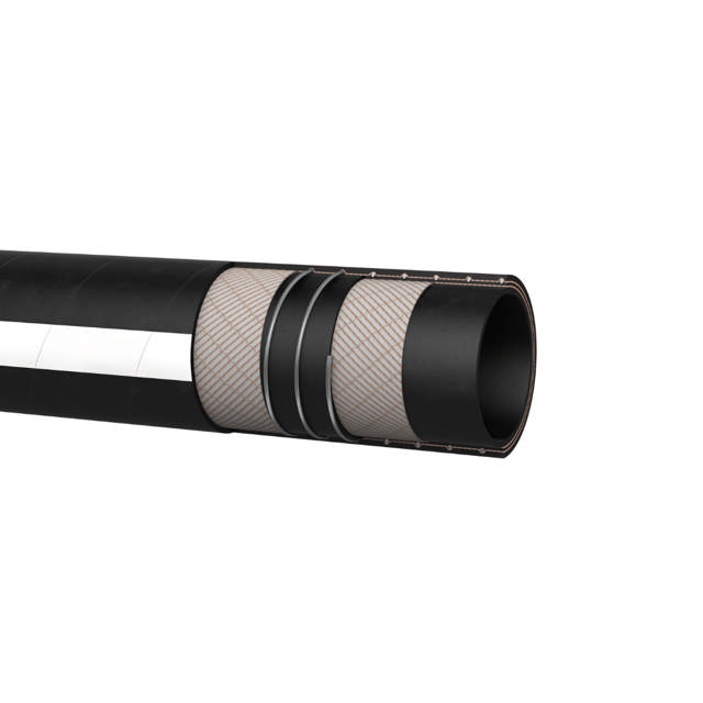 Hvit suge- og trykkslange 